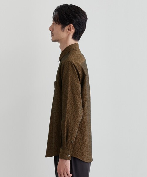TAKEO KIKUCHI(タケオキクチ)の「【Made in JAPAN】播州織 ドビー千鳥シャツ(シャツ/ブラウス・メンズ・ネイビー/キャメル/ボルドー/グレー・04/03/02/01)」の8枚目の写真