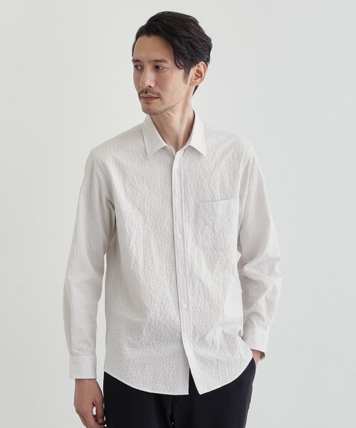 TAKEO KIKUCHI(タケオキクチ)の「【Made in JAPAN】播州織 ドビー千鳥シャツ(シャツ/ブラウス・メンズ・ネイビー/キャメル/ボルドー/グレー・04/03/02/01)」の15枚目の写真