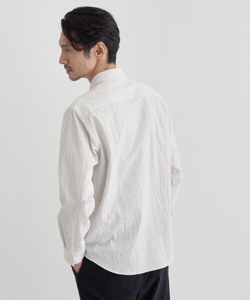 TAKEO KIKUCHI(タケオキクチ)の「【Made in JAPAN】播州織 ドビー千鳥シャツ(シャツ/ブラウス・メンズ・ネイビー/キャメル/ボルドー/グレー・04/03/02/01)」の16枚目の写真