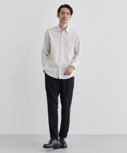 TAKEO KIKUCHI(タケオキクチ)の「【Made in JAPAN】播州織 ドビー千鳥シャツ(シャツ/ブラウス・メンズ・ネイビー/キャメル/ボルドー/グレー・04/03/02/01)」の17枚目の写真