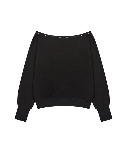 LUVISTRUE(ラヴイズトゥルー)の「GT ONE SHOULDER SWEATSHIRT(スウェット・レディース・グレー/ブラック・FREE)」の14枚目の写真