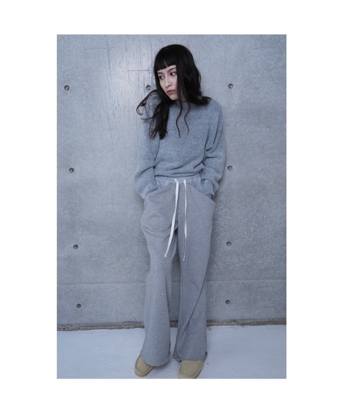 CAROUSE LAMBRA（ケラウズランブラ）の「LS CREW SHORT LENGTH KNIT（ニット/セーター・レディース・グレー/ネイビー/レッド・FREE）」の6枚目の写真