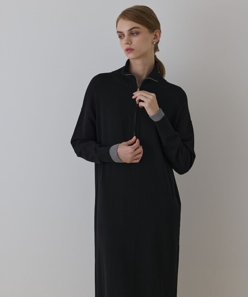 セール】バイカラーストレートニットワンピース（ワンピース