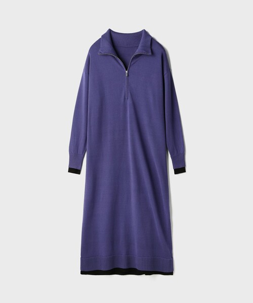 セール】バイカラーストレートニットワンピース（ワンピース