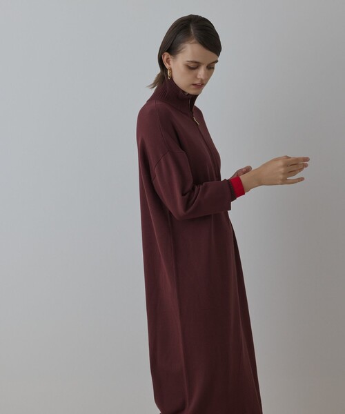 セール】バイカラーストレートニットワンピース（ワンピース