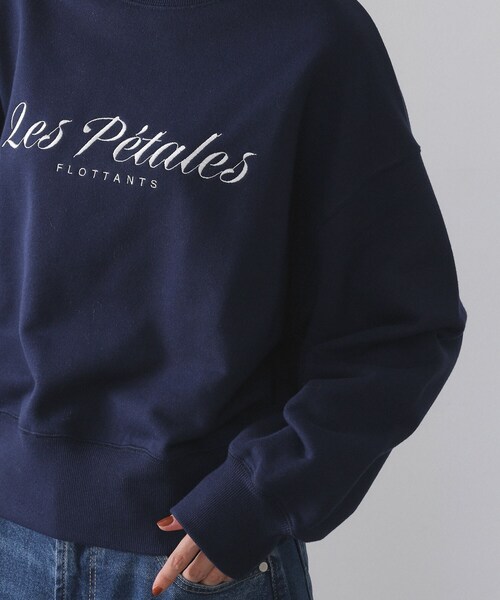 OPAQUE.CLIP(オペークドットクリップ)の「刺繍ロゴスウェット【洗濯機OK】(Tシャツ/カットソー・レディース・ネイビー/グレー・00)」の15枚目の写真