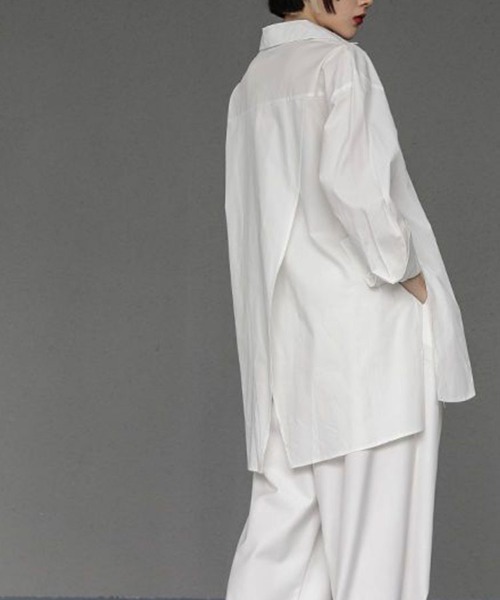 SallyLunn(サリーラン)の「モダンオーバーシャツ(シャツ/ブラウス・レディース・ホワイト/ブラック・MEDIUM/LARGE)」の9枚目の写真
