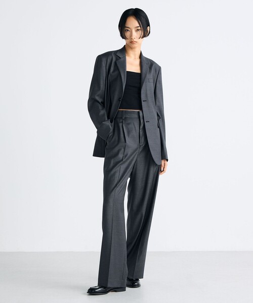 EDITION(エディション)の「Super130's Loro Piana テーラードジャケット(テーラードジャケット・レディース・ブラック系その他・36/34)」の2枚目の写真