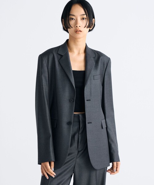 EDITION(エディション)の「Super130's Loro Piana テーラードジャケット(テーラードジャケット・レディース・ブラック系その他・36/34)」の3枚目の写真