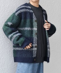 SHIPS any | SHIPS any:〈手洗い可能〉アルパカ ミックス シャギー チェック ニット カーディガン◇(カーディガン/ボレロ)