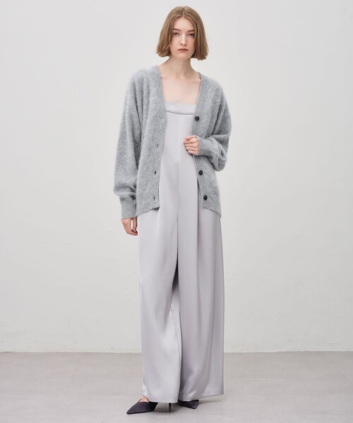 uncrave(アンクレイヴ)の「カシミヤファーニット カーディガン(カーディガン/ボレロ・レディース・ライトグレー系/ホワイト系・F)」の3枚目の写真