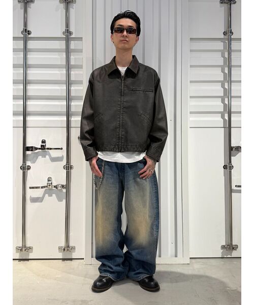 Lee(リー)の「Lee / リー RIDERS 101 WIDE LEG(デニムパンツ・メンズ・ネイビー・LARGE/MEDIUM)」の2枚目の写真