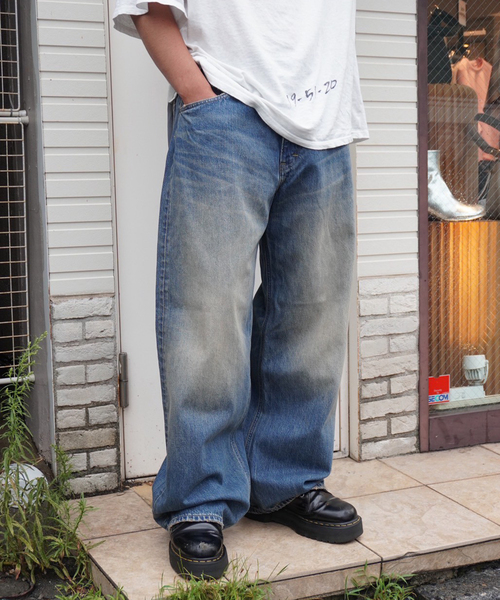 Lee(リー)の「Lee / リー RIDERS 101 WIDE LEG(デニムパンツ・メンズ・ネイビー・LARGE/MEDIUM)」の4枚目の写真