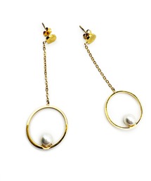 KISHOKACHI 希少価値 ドロップループパールステンレスピアス