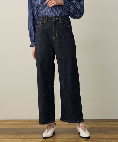 LE SOUK HOLIDAY(ルスークホリデー)の「ワイドストレッチデニムパンツ(その他パンツ・レディース・ブラック/ネイビー・M/L)」の4枚目の写真