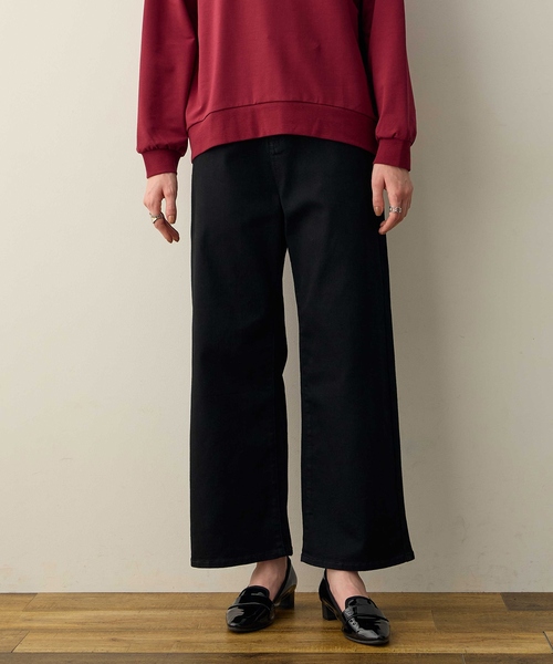 LE SOUK HOLIDAY(ルスークホリデー)の「ワイドストレッチデニムパンツ(その他パンツ・レディース・ブラック/ネイビー・M/L)」の9枚目の写真