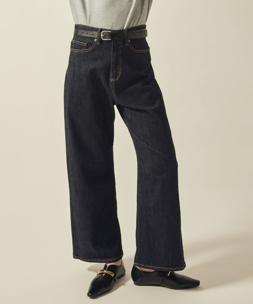 LE SOUK HOLIDAY(ルスークホリデー)の「ワイドストレッチデニムパンツ(その他パンツ・レディース・ブラック/ネイビー・M/L)」の1枚目の写真
