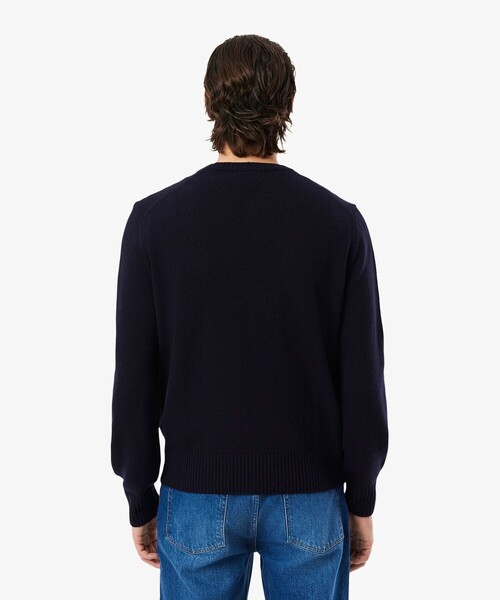 LACOSTE（ラコステ）の「エッセンシャルウールニットセーター（ニット/セーター・メンズ・ブラック/オリーブ/キャメル/ネイビー/ダークグリーン・2/4/3/5）」の10枚目の写真