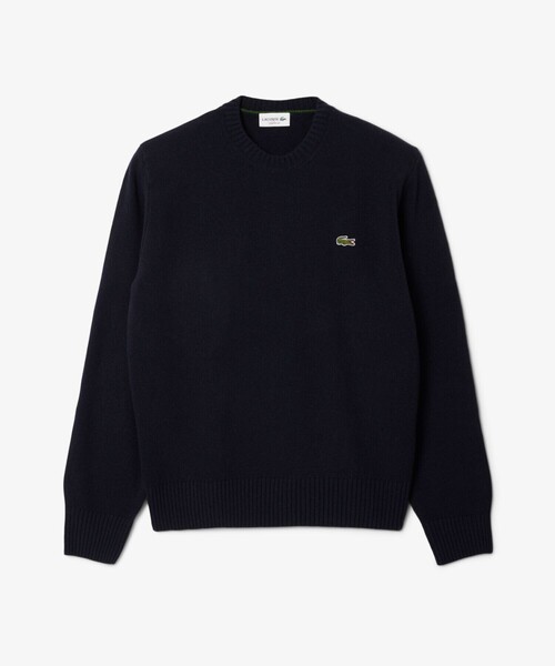 LACOSTE（ラコステ）の「エッセンシャルウールニットセーター（ニット/セーター・メンズ・ブラック/オリーブ/キャメル/ネイビー/ダークグリーン・2/4/3/5）」の11枚目の写真