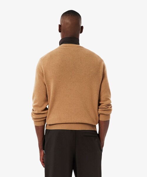 LACOSTE（ラコステ）の「エッセンシャルウールニットセーター（ニット/セーター・メンズ・ブラック/オリーブ/キャメル/ネイビー/ダークグリーン・2/4/3/5）」の20枚目の写真