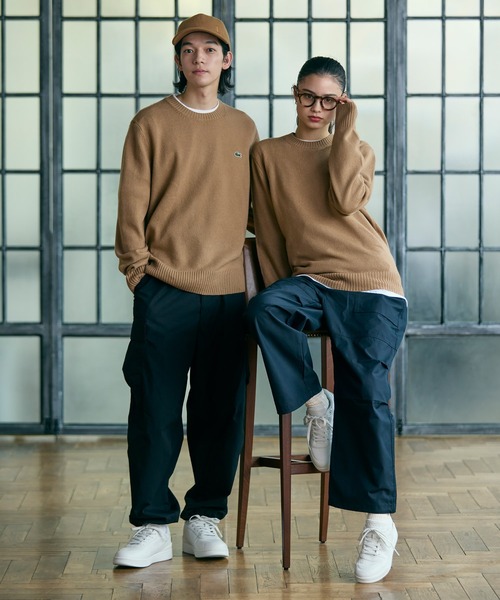LACOSTE(ラコステ)の「エッセンシャルウールニットセーター(ニット/セーター・メンズ・ブラック/オリーブ/キャメル/ネイビー/ダークグリーン・2/4/3/5)」の9枚目の写真