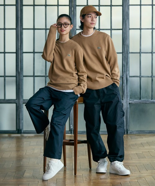 LACOSTE(ラコステ)の「エッセンシャルウールニットセーター(ニット/セーター・メンズ・ブラック/オリーブ/キャメル/ネイビー/ダークグリーン・2/4/3/5)」の10枚目の写真