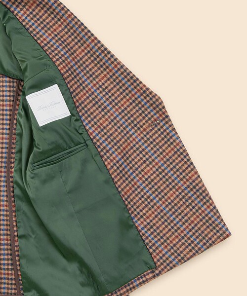 BROOKS BROTHERS(ブルックスブラザーズ)の「ウールブレンド ガンクラブチェック ダブル4ボタン ピークトラペルジャケット(テーラードジャケット・レディース・ベージュ・8/2/0/6/4)」の7枚目の写真