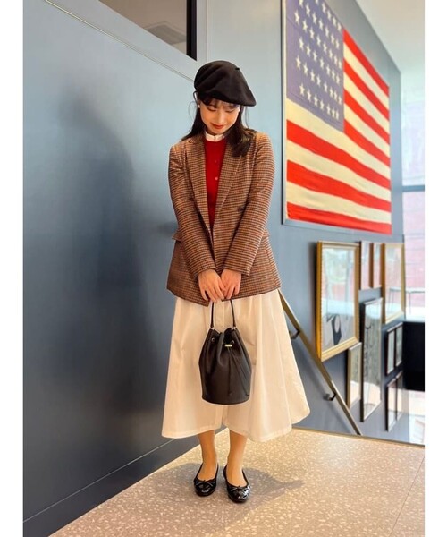 BROOKS BROTHERS(ブルックスブラザーズ)の「ウールブレンド ガンクラブチェック ダブル4ボタン ピークトラペルジャケット(テーラードジャケット・レディース・ベージュ・8/2/0/6/4)」の11枚目の写真