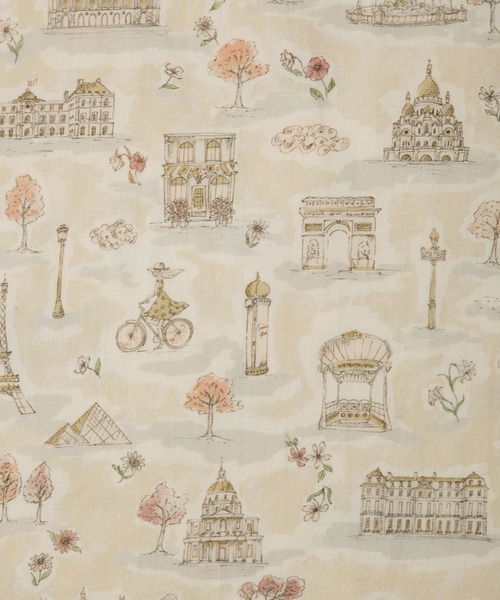 HUIT bouquet(ユイット)の「ボウタイ ワンピース Made with Liberty Fabric HUIT(ワンピース・レディース・グレー/ブルー/ベージュ/ピンク・M)」の10枚目の写真