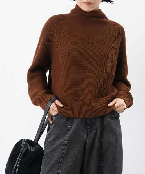 LUCA/LADY LUCK LUCA（ルカ/レディラックルカ）の「LC/LLL 【ウォッシャブル】ホールガーメントニット（ニット/セーター・レディース・ブラック/オフホワイト/ブラウン/グリーン/レッド・FREE）」の4枚目の写真