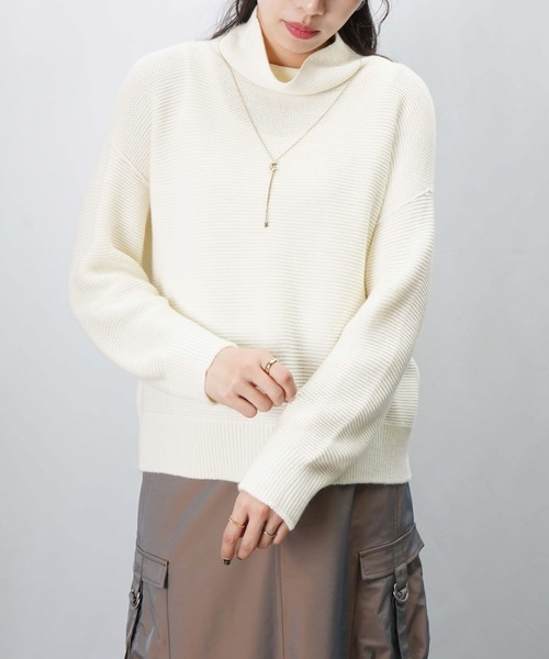 LUCA/LADY LUCK LUCA（ルカ/レディラックルカ）の「LC/LLL 【ウォッシャブル】ホールガーメントニット（ニット/セーター・レディース・ブラック/オフホワイト/ブラウン/グリーン/レッド・FREE）」の2枚目の写真