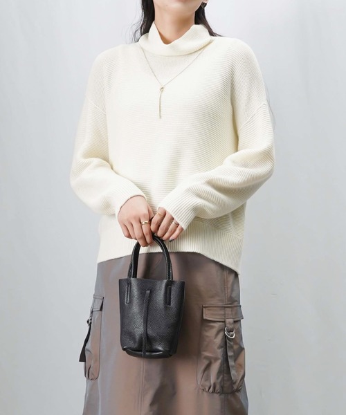 LUCA/LADY LUCK LUCA（ルカ/レディラックルカ）の「LC/LLL 【ウォッシャブル】ホールガーメントニット（ニット/セーター・レディース・ブラック/オフホワイト/ブラウン/グリーン/レッド・FREE）」の8枚目の写真