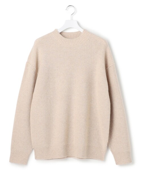 J.PRESS YORK STREET(ジェイプレスヨークストリート)の「【UNISEX】ウールカシミヤ クルーネックニット(ニット/セーター・メンズ・ブルー系/アイボリー系/ネイビー系/レッド系・SMALL/MEDIUM/LARGE)」の2枚目の写真