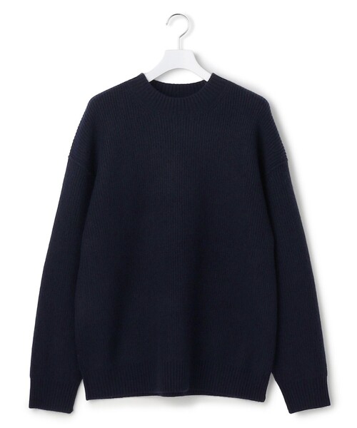 J.PRESS YORK STREET(ジェイプレスヨークストリート)の「【UNISEX】ウールカシミヤ クルーネックニット(ニット/セーター・メンズ・ブルー系/アイボリー系/ネイビー系/レッド系・SMALL/MEDIUM/LARGE)」の1枚目の写真