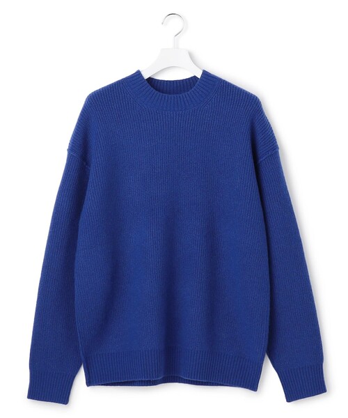J.PRESS YORK STREET(ジェイプレスヨークストリート)の「【UNISEX】ウールカシミヤ クルーネックニット(ニット/セーター・メンズ・ブルー系/アイボリー系/ネイビー系/レッド系・SMALL/MEDIUM/LARGE)」の3枚目の写真