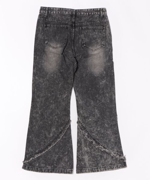 Bling Leads（ブリングリーズ）の「【Bl】リメイク風クラッシュデニムパンツ（デニムパンツ・レディース・ブラック・MEDIUM/LARGE）」の2枚目の写真