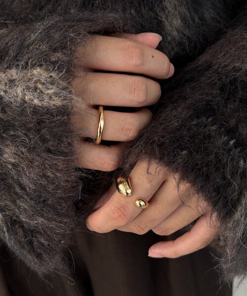 CAPRICIEUX LE'MAGE（カプリシューレマージュ）の「〈GOLDY/ゴールディ〉2SETぷっくりリング（リング・レディース・シルバー/ゴールド・FREE）」の6枚目の写真