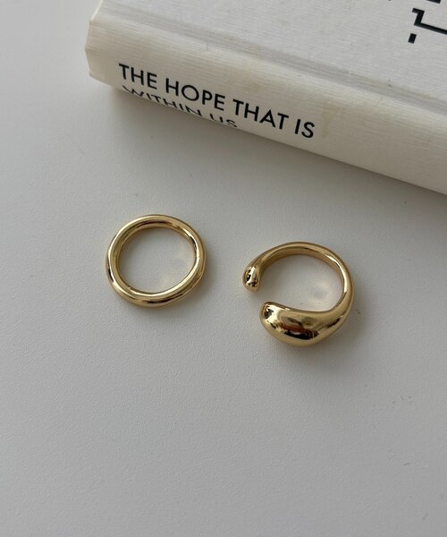 CAPRICIEUX LE'MAGE（カプリシューレマージュ）の「〈GOLDY/ゴールディ〉2SETぷっくりリング（リング・レディース・シルバー/ゴールド・FREE）」の7枚目の写真
