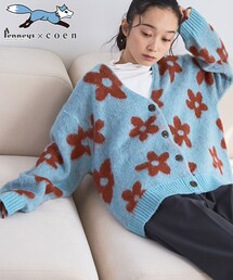 PENNEYS（ぺニーズ）の「【PENNEYS（ぺニーズ）別注】アソートジャガード起毛ニットカーディガン（カーディガン/ボレロ・レディース）」