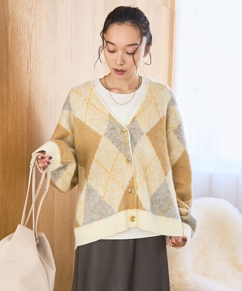 PENNEYS(ぺニーズ)の「【PENNEYS(ぺニーズ)別注】アソートジャガード起毛ニットカーディガン(カーディガン/ボレロ・レディース・ブラウン/ダークグレー/ベージュ/ネイビー/ブラック/ライトブルー・M/L)」の22枚目の写真