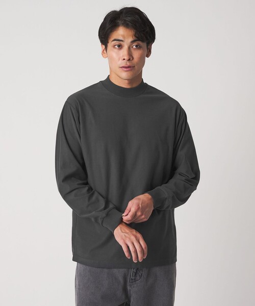 A DAY IN THE LIFE UNITED ARROWS（アデイインザライフユナイテッドアローズ）の「ミラノリブ リラックス モックネック カットソー＜A DAY IN THE LIFE＞（Tシャツ/カットソー・メンズ・ホワイト/ダークグレー/ブラック・L/M/S）」の4枚目の写真