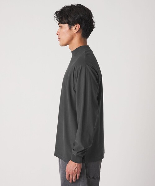A DAY IN THE LIFE UNITED ARROWS（アデイインザライフユナイテッドアローズ）の「ミラノリブ リラックス モックネック カットソー＜A DAY IN THE LIFE＞（Tシャツ/カットソー・メンズ・ホワイト/ダークグレー/ブラック・L/M/S）」の8枚目の写真