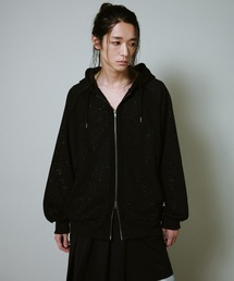 Camphor wood(カンファーウッド)のGlitter Seam Double-Zip Hoodie / グリッターラグランシームダブルジップフーディ(パーカー)
