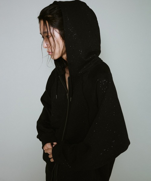 Camphor wood（カンファーウッド）の「Glitter Seam Double-Zip Hoodie / グリッターラグランシームダブルジップフーディ（パーカー・メンズ・グレー/ブラック・SMALL/MEDIUM/LARGE）」の17枚目の写真