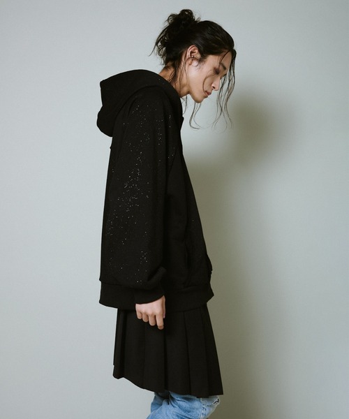 Camphor wood（カンファーウッド）の「Glitter Seam Double-Zip Hoodie / グリッターラグランシームダブルジップフーディ（パーカー・メンズ・グレー/ブラック・SMALL/MEDIUM/LARGE）」の20枚目の写真