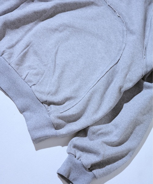 Camphor wood（カンファーウッド）の「Glitter Seam Double-Zip Hoodie / グリッターラグランシームダブルジップフーディ（パーカー・メンズ・グレー/ブラック・SMALL/MEDIUM/LARGE）」の5枚目の写真