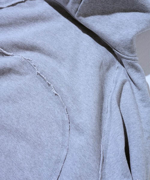 Camphor wood（カンファーウッド）の「Glitter Seam Double-Zip Hoodie / グリッターラグランシームダブルジップフーディ（パーカー・メンズ・グレー/ブラック・SMALL/MEDIUM/LARGE）」の6枚目の写真