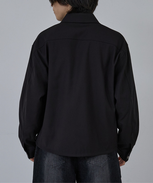 AH ABAHOUSE（エーエイチアバハウス）の「CROPPED DOUBLE-ZIP UP BLOUSON / クロップドダブルジップアップブルゾン（ブルゾン・メンズ・チャコールグレー/ブラック/ブルー系その他・46/44/48）」の6枚目の写真
