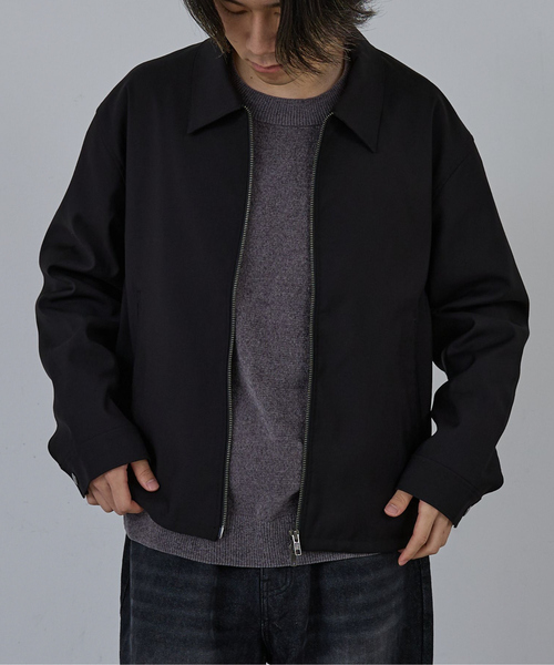 AH ABAHOUSE（エーエイチアバハウス）の「CROPPED DOUBLE-ZIP UP BLOUSON / クロップドダブルジップアップブルゾン（ブルゾン・メンズ・チャコールグレー/ブラック/ブルー系その他・46/44/48）」の12枚目の写真