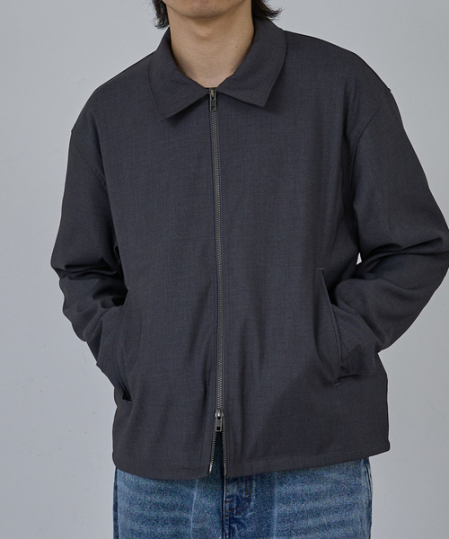 AH ABAHOUSE（エーエイチアバハウス）の「CROPPED DOUBLE-ZIP UP BLOUSON / クロップドダブルジップアップブルゾン（ブルゾン・メンズ・チャコールグレー/ブラック/ブルー系その他・46/44/48）」の20枚目の写真